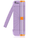 Firbon A5 Paper Cutter, Small Straight Paper Trimmer with Side Ruler - color: A5-purple