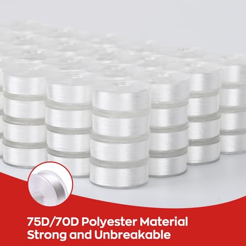 Poolin Size L(SA155) Plastic Bobbins for Commerical Embroidery Machine - color: white-75D