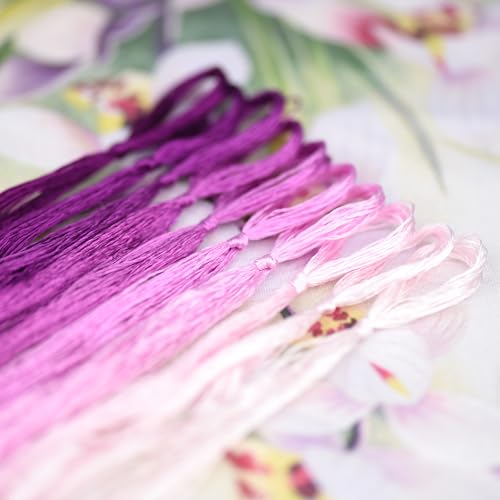 Natural 100% Mulberry Handmade Embroidery Silk Thread Silk Floss (65) - color: 65