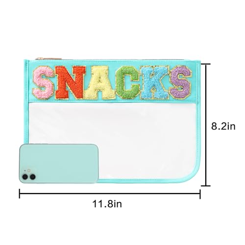 DYSHAYEN Clear Snacks Bag for Travel - color: Green-Snacks