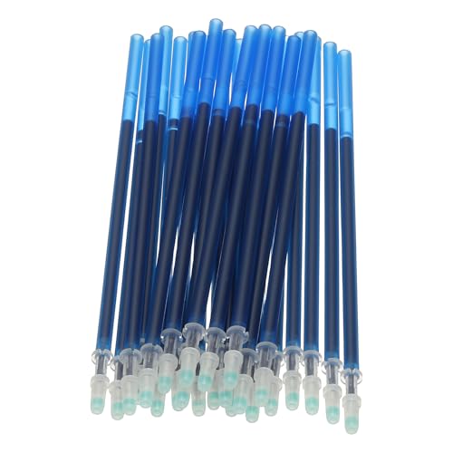 PATIKIL 24 Pcs Erasable Gel Pens Refills, 0.5mm Heat Erasable Pens Refills for Fabric Disappearing Ink Fabric Marking Pen for Sewing Quilting Writing, Dark Blue Ink - color: Dark Blue