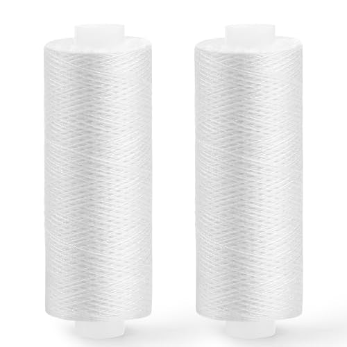 ZMAAGG Sewing Thread, White Thread for Sewing Machine, 2 PCS 200 Yards - color: 2 White