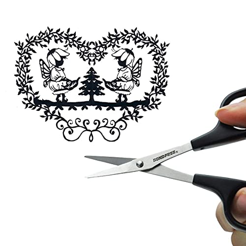 CANARY Japanese Mini Craft Scissors 4" [Extra Non-Stick], Small Detail Scissors for Paper Crafting, Fabric Cutting, Art Crafts, Made in JAPAN - size: Mini (Extra Non-Stick)
