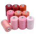 Sewing Thread 10 Color Sewing Industrial Purpose 1000 Yards Per Spool 40S/2 Polyester for DIY Sewing Machine,Embroidery Machine,Hand Sewing (Red) - color: Red