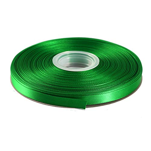 ITIsparkle 3/8" Inch Double Faced Satin Ribbon 50 Yards-Roll Set for Gift Wrapping Scrap Books Party Favor Hair Braids Baby Shower Decoration Floral Arrangement Craft Supplies, Emerald Ribbon - color: Emerald
