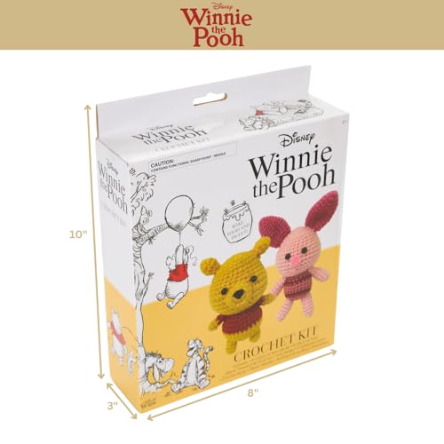 Disney Winnie the Pooh Crochet Kit for Beginners, DIY Crafts, Pooh & Piglet - color: Winnie the Pooh