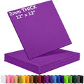 2mm Stiff Felt Sheets 12" X 12" (10 Pack, Purple) - color: Purple