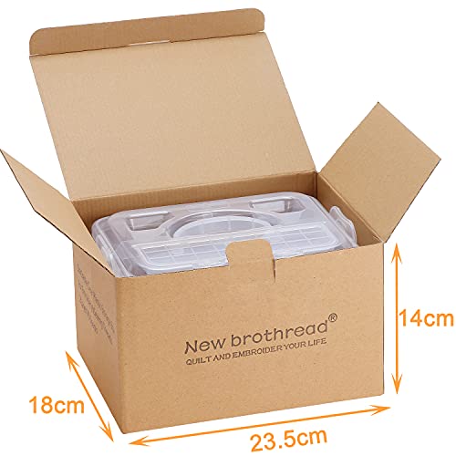 New brothread 2 Layer Stackable Clear Storage Box Organizer - size: 2 Layers