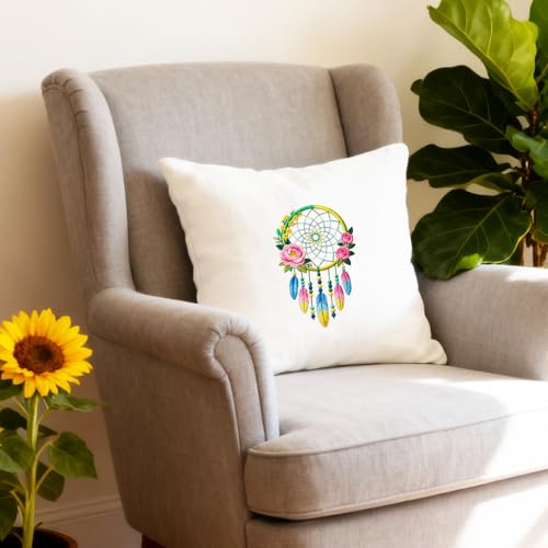 BEUNITONE 4 Set Dream Catcher Embroidery Kit for Beginners 7.9"x7.9" - style: D-Dreamcatcher