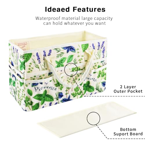 Craft Organizer Tote Bag with Multiple Pockets,Scrapbooking Art Storage - color: Spearmint