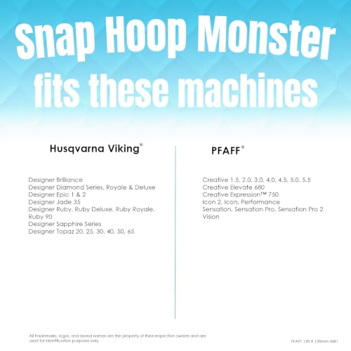 Snap Hoop Monster for Husqvarna Viking/Pfaff (120 x 120mm)