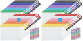 JARLINK A5 Mesh Zipper Pouches, 6x9inch Pencil Pouches for School, 60 Pack - size: A5-60pcs-Assorted