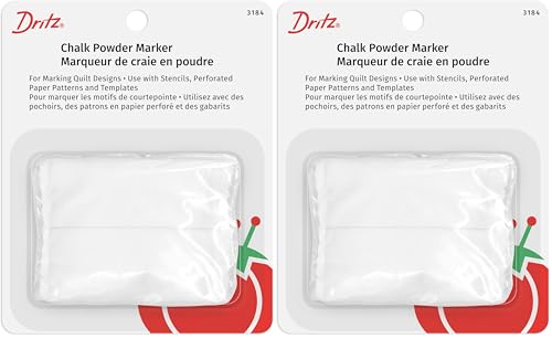 Dritz 3184 Chalk Powder Marker, White, 1.3 Ounce (Pack of 2) - size: 1.3 Ounce (Pack of 2)