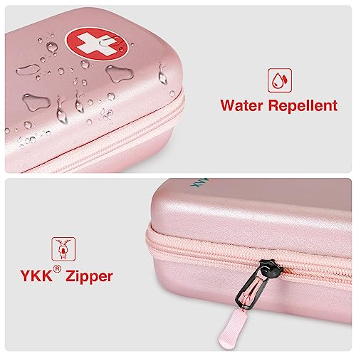 MEDMAX Epipen Medical Carrying Case Hard Shell EVA Travel Organizer Bag - color: Rose Gold