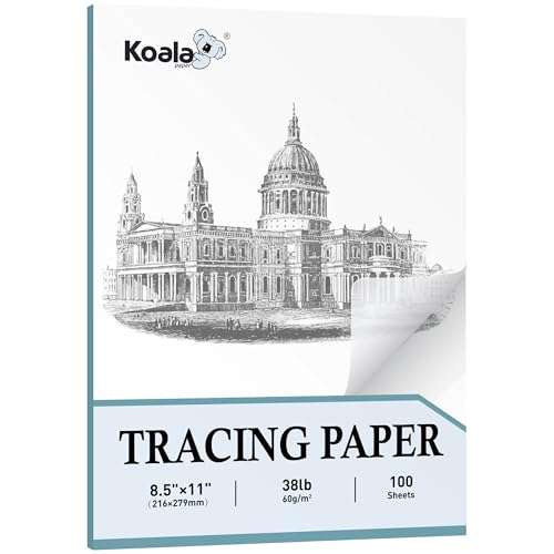 Koala Tracing Paper 8.5x11 in Translucent Trace Paper 38LB 60gsm