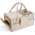 Maliton Felt Diaper Caddy Organizer with Lid - Large, Khaki - color: Khaki with Lid, size: Large