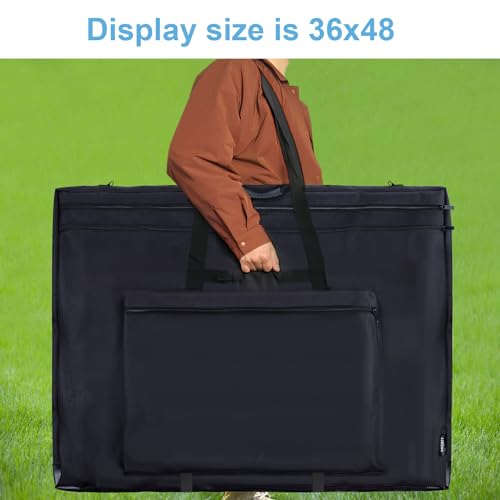 JJRING 36x48 Art Portfolio Tote Bag With Shoulder Strap, Black - size: 36''*48''
