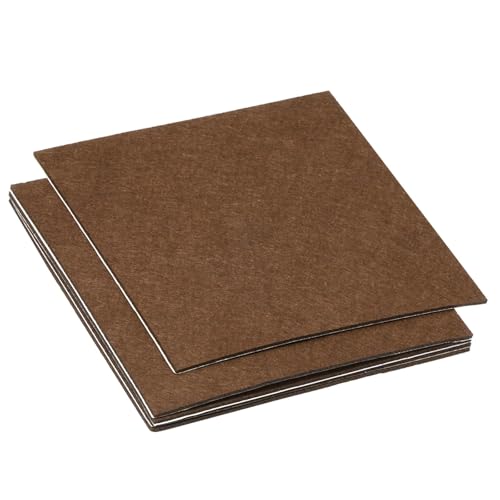 PATIKIL 8x8 Inch Lamp Base Felt, 5Pack 2mm Thickness Square Felt Furniture Pad Soft Adhesive Non-Slip Anti-Scratch Backed Felt for Lamp Furniture DIY Craft, Coffee - color: Coffee, size: 8x8 Inch