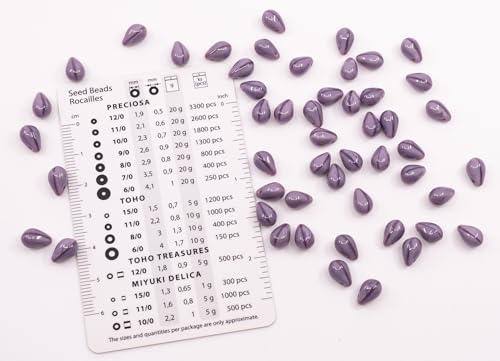 Czech 50-Piece Glass Beads, 6x9mm, Teardrop Silk Dirty Lavender Violet (24010) - color: Silk Lavender