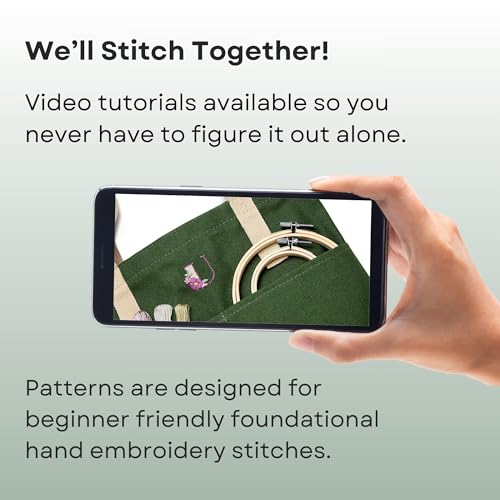 Stick and Stitch Embroidery Patterns, Floral/Alphabet Designs, Water Soluble Embroidery Stabilizer Transfer Paper, Beginner Hand Embroidery Kit for Gifts (Floral / 3 Pages) - color: Floral