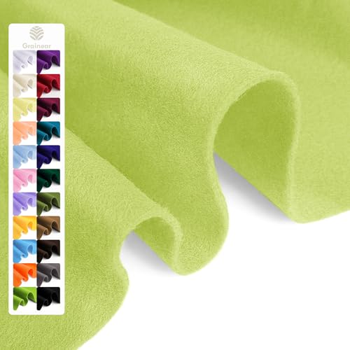 Apple Green Soft Felt Sheet, 18" x 36", 1.6mm Thick Acrylic Felt Fabric - color: Apple Green, size: 18 inch x 36 inch