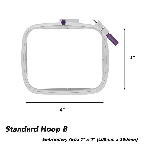 Sew Tech Embroidery Hoop for Husqvarna Viking, 4x4in 100x100mm Frame B