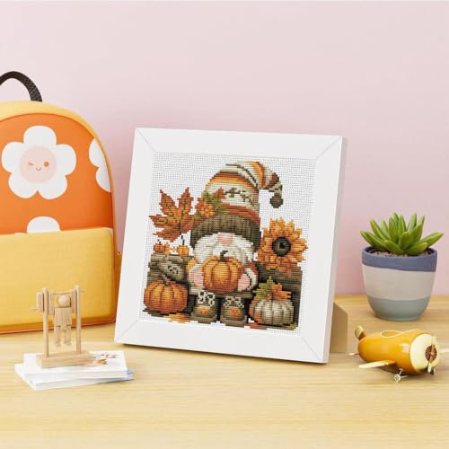 Fall Cross Stitch Kits, Cross Stitch Kits for Adults Beginner with Framed - color: cross stitch Framed-4