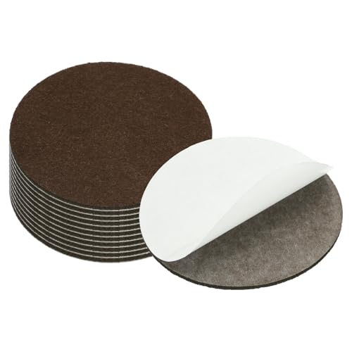 PATIKIL 4 Inch Diameter Lamp Base Felt, 12Pack 3mm Thickness Round Soft Adhesive Non-Slip Anti-Scratch Backed Felt for Lamp Furniture DIY Craft, Coffee - color: Coffee, size: 4 Inch