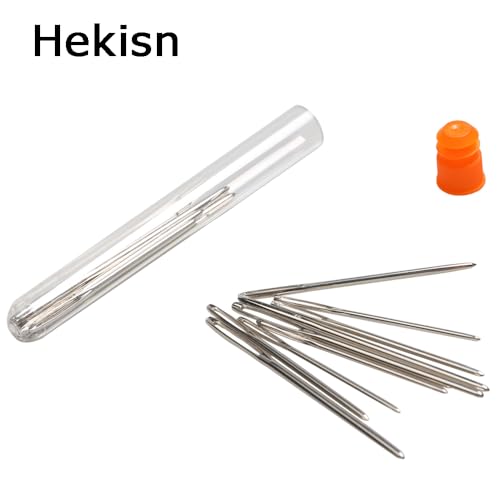 Hekisn Large-Eye Blunt Needles, Stainless Steel Yarn Knitting Needles, Sewing Needles, Crafting Knitting Weaving Stringing Needles, Perfect for Finishing Off Crochet Projects (18 Pieces) - size: 18 Pieces