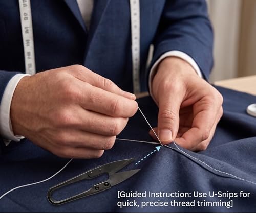 Stoigeld Thread Snips Scissors – 4" Precision for Sewing, Yarn, Embroidery, Cross Stitch, Gardening, Plant Trimming – High Carbon Steel Fine Tip for Home, Tailor, Pro Clothing Stores (Black/White)