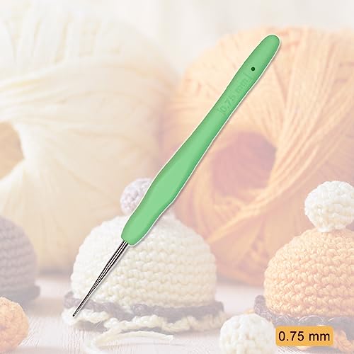 Small Size Crochet Hook Lace Crochet Needle QLRFFLJOY 0.75mm Crochet Hook Embroidery Thread Knitting Weaving Tool DIY Lace Yarn Crochet Needles (0.75 mm) - size: 0.75 mm