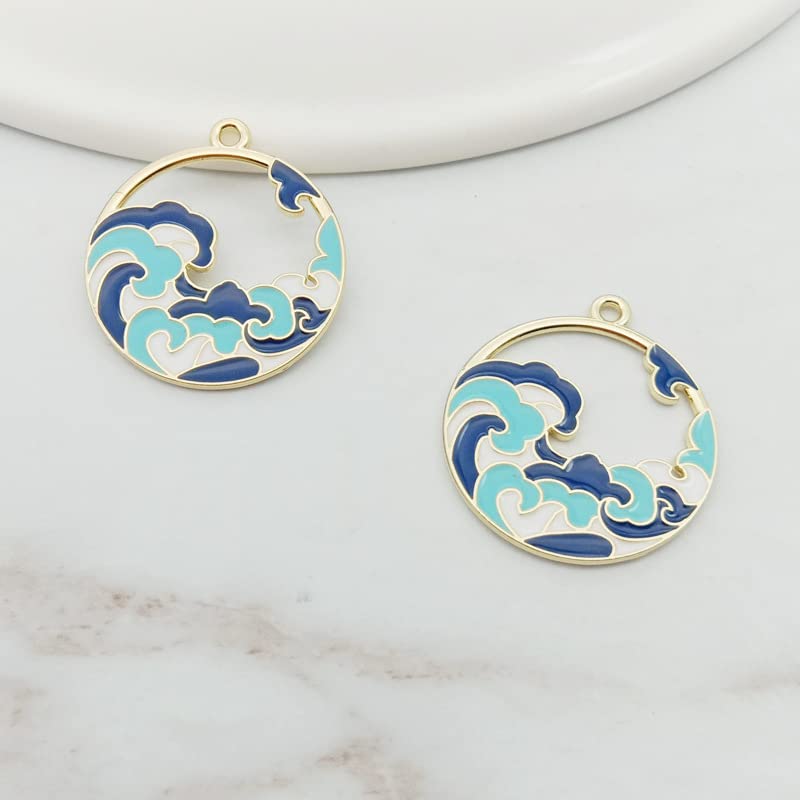 2 Pieces Dolphins and Waves Needle Minder Magnetic for Cross Stitch Embroidery, Cute Ocean Series Needle Nanny, Needlework Accessories