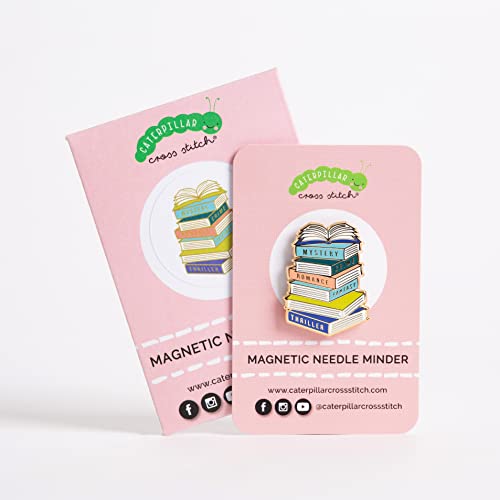 KEERCIGA Caterpillar Cross Stitch Needle Minder - Books for Cross Stitch, Sewing, Embroidery and Needlework Accessories, Enamel and Magnetic
