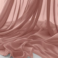 Horbaunal Dusty Rose Chiffon Fabric by The Yard, 5 Yard Precut Sheer Fabric - color: Dusty Rose, size: 5 Yards