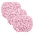 MECCANIXITY Crochet Thread Pearl Cotton Size 3 Pink 3 Rolls 164 Yards for Crocheting Tatting Knitting Embroidery Sewing - color: Pink