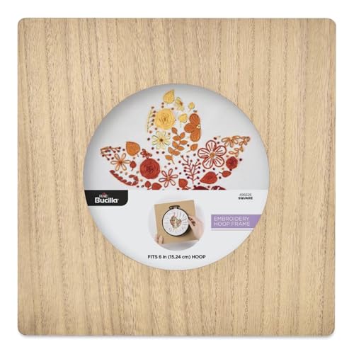 Bucilla, Embroidery Hoop Square Frame, Fits 6" Embroidery Hoop - size: 6", style: Square