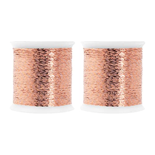 Mandala Crafts Metallic Rose Gold Embroidery Floss for Sewing, 218 Yds - color: Rose Gold, size: 200M 218 Yards