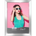 Icona Bay 5x7 Silver Picture Frame - Solid Wood, Pizzazz Collection - color: Silver, size: 5x7