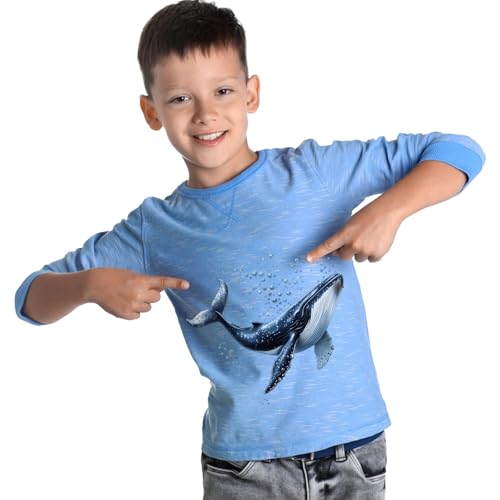 SUPERDANT 4PCS Marine Animals Iron on Transfer Paper Octopus Turtle Jellyfish Whale DIY Heat Transfer Sticker Washable Iron-on Decals for T Shirts DTF Transfers Ready to Press for Clothing Hoodie - style: Marine Animals