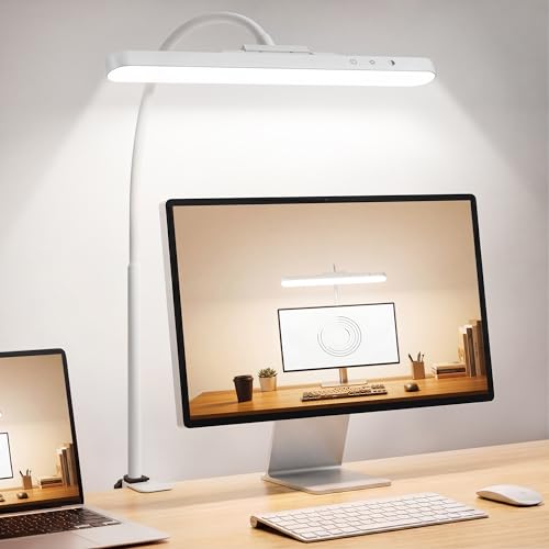 ShineTech Rechargeable Desk Lamp for Home Office,Magnetic Clip On Desk Lamp