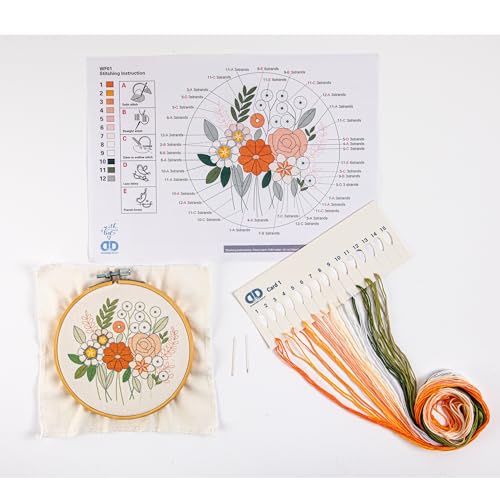 DIAMOND DOTZ Country Garden Embroidery Craft Kit for Adults, Beginners - color: Embroidery Country Garden