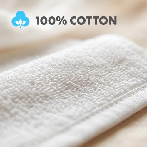 Simpli-Magic Cotton Washcloths White, 40 Pack, Size: 12”x12” - style: Washcloths