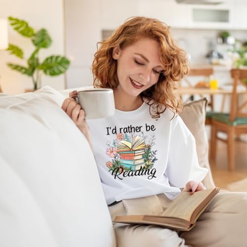 20Pcs Book Lover Dtf Transfers Ready to Press Reading Iron on Decals Patches Bookworm Vintage Flowers Heat Transfer Vinyl Stickers for Clothing Pillows Bag DIY Crafts - color: Book Lover