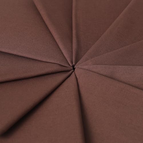 10 Pieces 18 x 21 Inches Cotton Fabric Precut Quilting Fabric Bundles Solid Colors Layer Cakes Quilt Material for DIY Craft Sewing Embroidery (Brown) - color: Brown