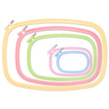 Yuanan 5 Sizes Rectangle Embroidery Hoop, 5"/6"/10"/13"/15" Plastic Square Embroiderys Hoop Plastic Embroidery Hoops Reusable Cross Stitch Hoops Embroiderys Supplies for Sewing, Needlework, DIY