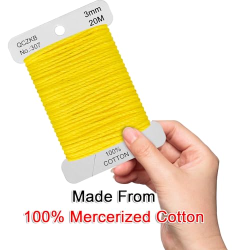 Classic Crochet Thread Yarn 100% Pure Cotton Thread,Col No: 307,Lemon - color: Lemon