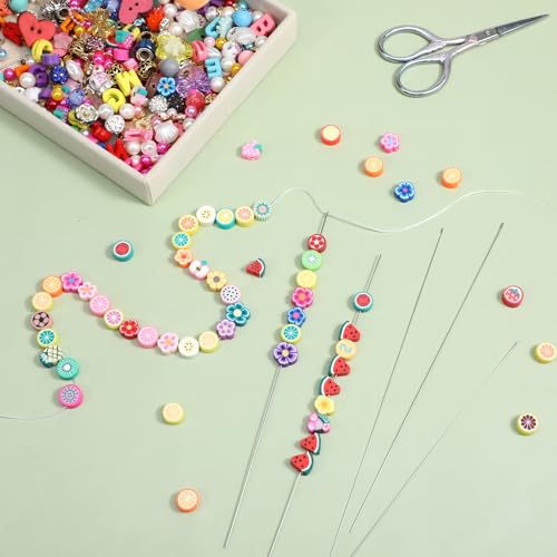 5 PCS Beading Needles for Jewelry Making, 6.7 Inches Bead Needle, 5 Thickness Styles Bead Spinner for Jewelry Making, Beaded Bracelets, Necklaces (0.4|0.5|0.6|0.7|0.8mm)