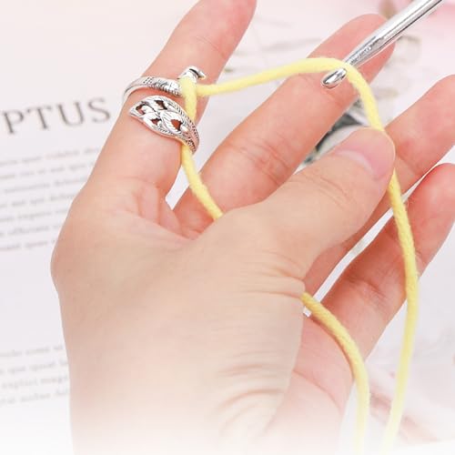 10 Pack Knitting Crochet Loop Ring, Crochet Accessories Crochet Stuff Adjustable Crochet Ring Finger Yarn Guide Knitting Tension Rings for Crocheting, Knitting Thimbles for Crochet- Multicolor - color: Multi-color, size: 10PCS