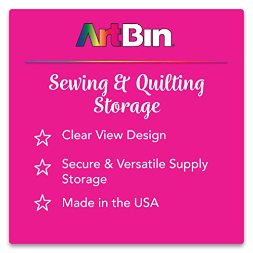 ArtBin 8156AB Large Bobbin Box, Sewing Bobbin Organizer, [1] Plastic Storage Case, Clear