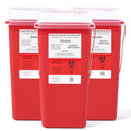 Alcedo Sharps Container 2 Quart (3-Pack) for Home Use & Travel Disposal - size: 2 Quart